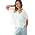 Women's Breezy Airflow V-neck Top UDT21040 - Crazy House Western Wear