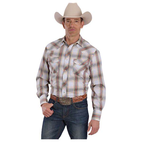 Men's Long Sleeve Plaid Snap Woven Shirt 01-001-0101-4069 - Crazy House Western Wear