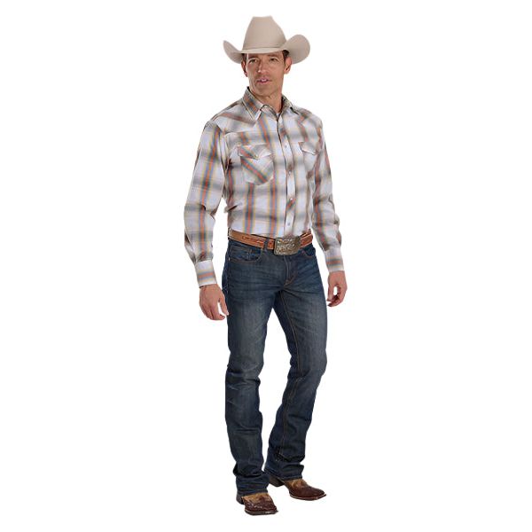 Men's Long Sleeve Plaid Snap Woven Shirt 01-001-0101-4069 - Crazy House Western Wear