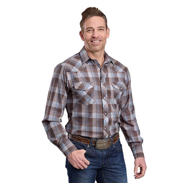 Men's Roper Long Sleeve Plaid Western Snap Shirt