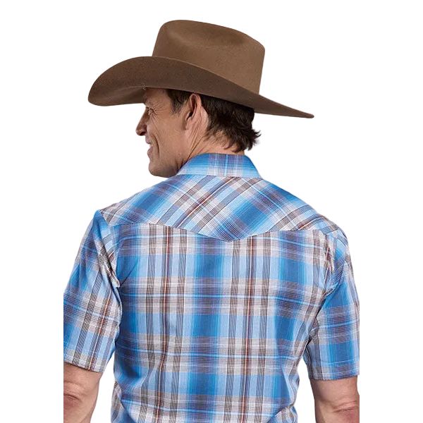 Men's Roper Short Sleeve Western Style Plaid Button Up Shirt 01-002-0101-2020