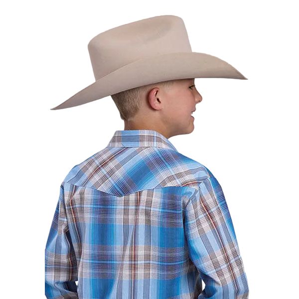 Men's Roper Long Sleeve Woven Plaid Snap Up Shirt 01-030-0101-2020