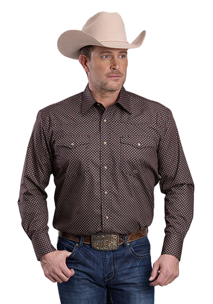 Men's Roper Long Sleeve Amarillo Snap Allover Print Shirt 03-001-0225-1019