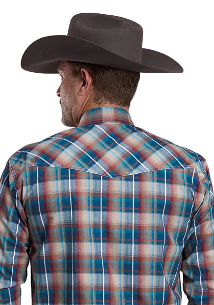 Roper Men's Long Sleeve Amarillo Multicolor Plaid Snap Shirt 03-001-0278-6074