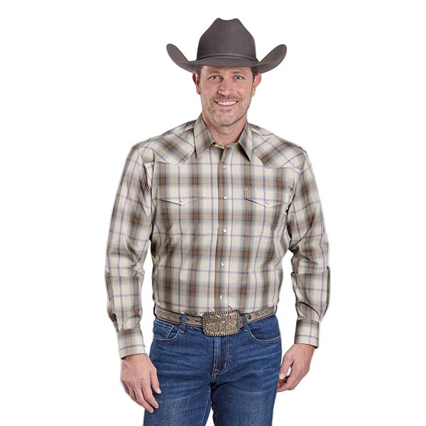 Men's Roper Long Sleeve Plaid Snap Shirt