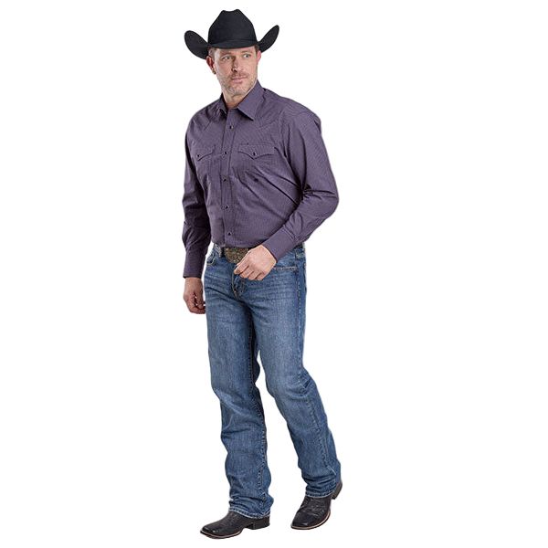 Men's Roper Long Sleeve Amarillo Plaid Snap Shirt