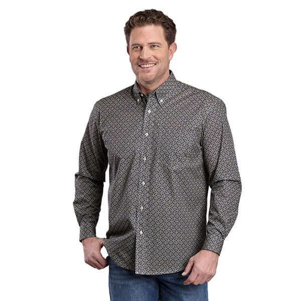 Men's Roper Long Sleeve Allover Amarillo Print Button Up Shirt 03-001-0326-1018