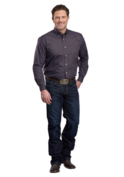 Men's Roper Long Sleeve Button Winter Foulard Western Shirt 03-001-0326-1022