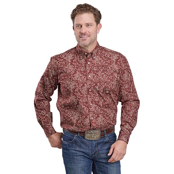 Men's Roper Long Sleeve Amarillo Allover Print Button Up Shirt 03-001-0326-6033