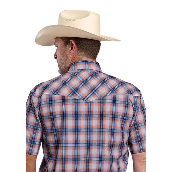 Men's Roper Short Sleeve Plaid Snap Up Shirt 03-002-0278-4057