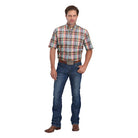 Men's Roper Short Sleeve Amarillo Plaid 1 Pocket Button Up Shirt 03-002-0379-5016 - Crazy House Western Wear
