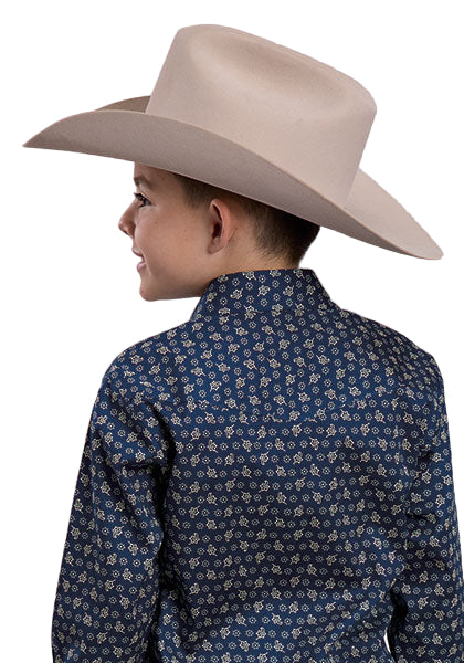 Boy's Roper Long Sleeve Amarillo Poplin Paisley Snap Shirt 03-030-0225-1102