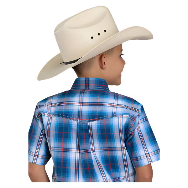 Boy's Roper Short Sleeve Amarillo Shirt 03-031-0378-5015 - Crazy House Western Wear
