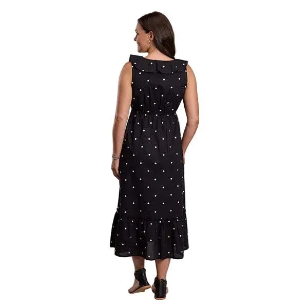 Women's Roper Black and White Polka Dot Sleeveless Dress 03-057-0565-4097