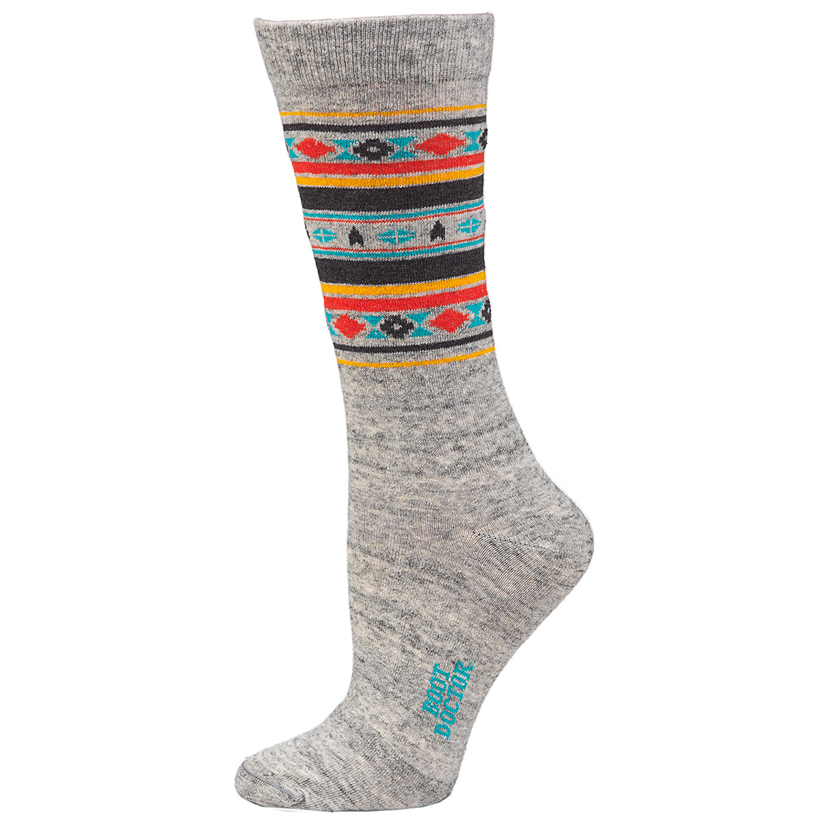 Women's Boot Doctor Gray Crew Southwest Design Socks 0419286-M