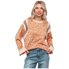 Women's Long Sleeve Color block Sweater HT7184 - Crazy House Western Wear