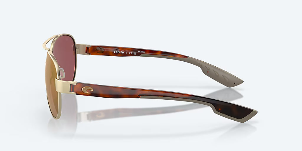 Costa Loreto Brushed Gold with Gold Polarized Lenses 06S4006-9825