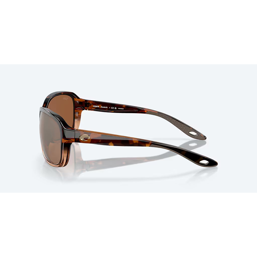 Costa Seadrift Shiny Tortoise Fade with Copper Silver Polarized Lenses 6S9114-0360