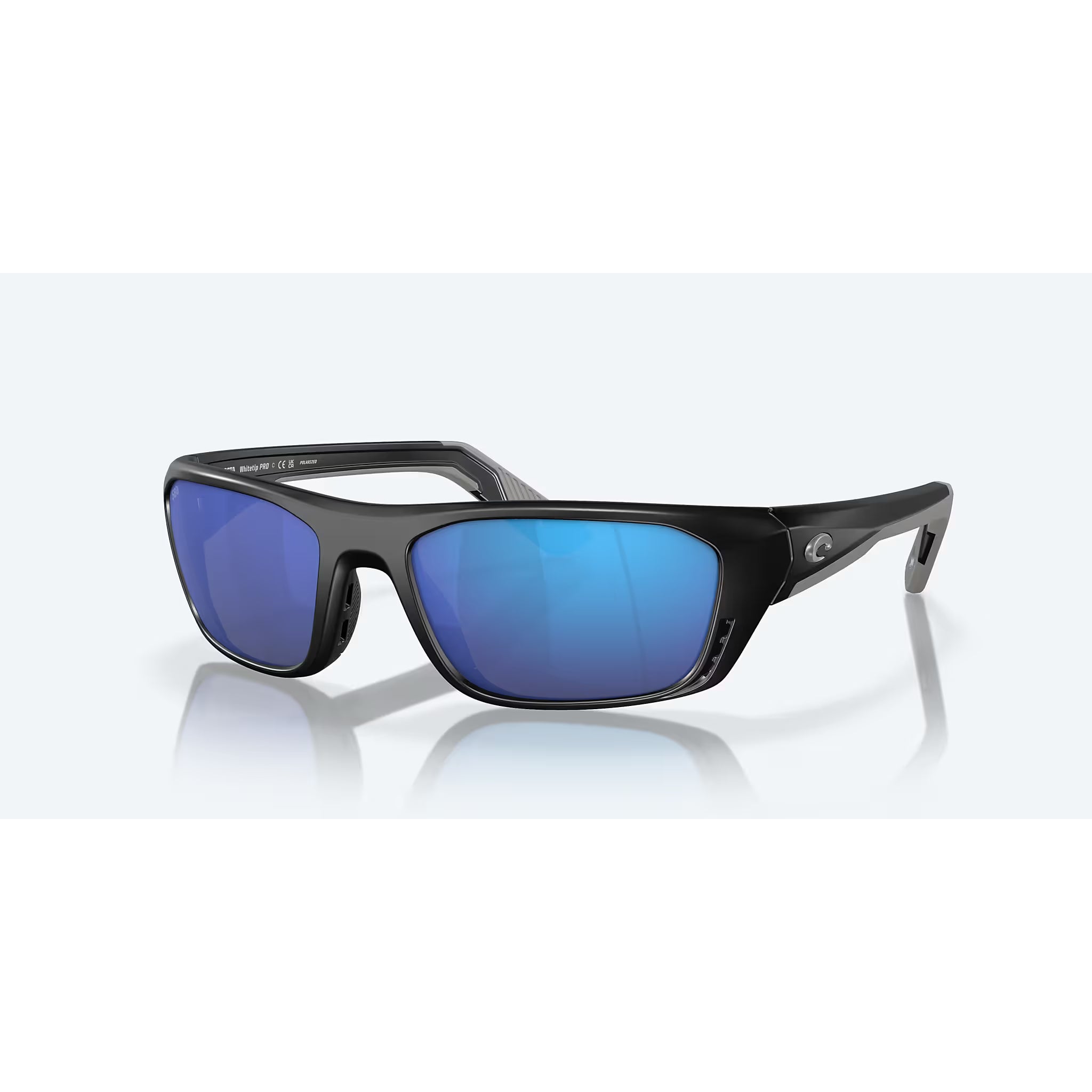 Costa Whitetip Pro Matte Black and Blue Polarized Glasses 06S9115-0838