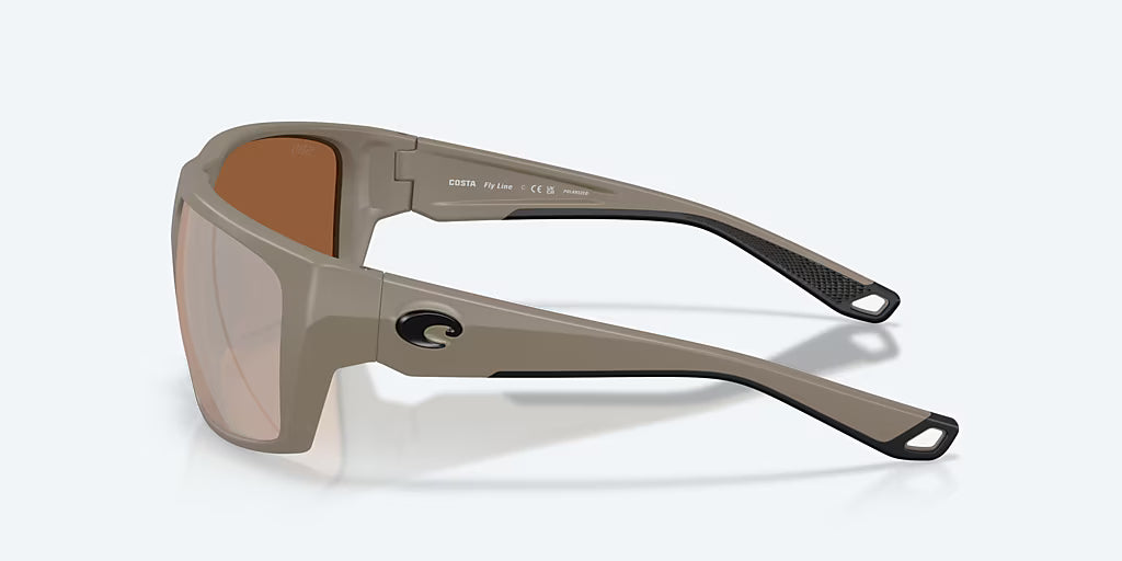 Costa Fly Line Matte Sand with Copper Silver Polarized Sunglasses 06S9129-9129