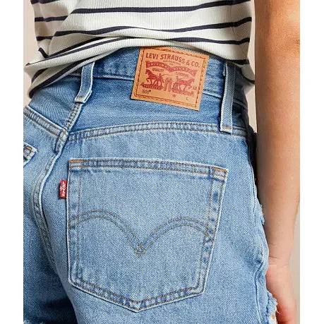 Women's Levi's 501 Original High-Rise Destructed Denim Shorts - Crazy House Western Wear