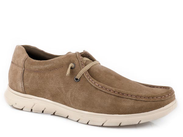 Men's Roper Brown Cow Suede 2 Eyelet Mock Toe Casual Shoes 09-020-0992-3535