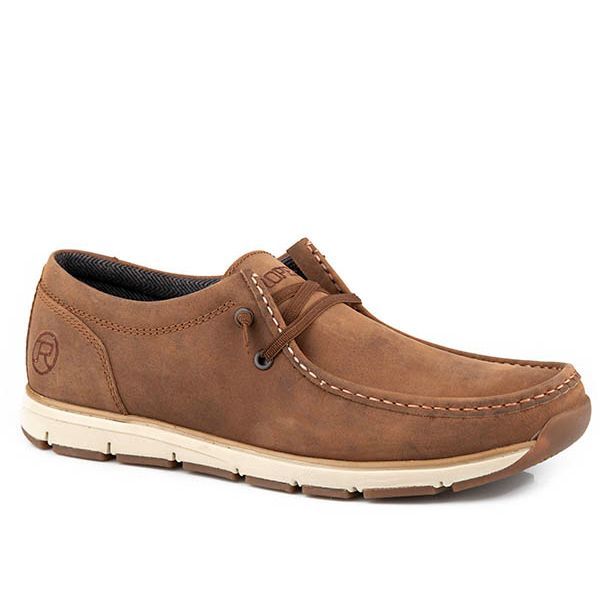 Men's Roper Brown Oiled 2 Eyelet Mock Toe Casual Shoes 09-020-0995-3354