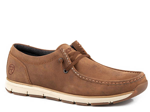 Men's Roper Brown Oiled 2 Eyelet Mock Toe Casual Shoes 09-020-0995-3354