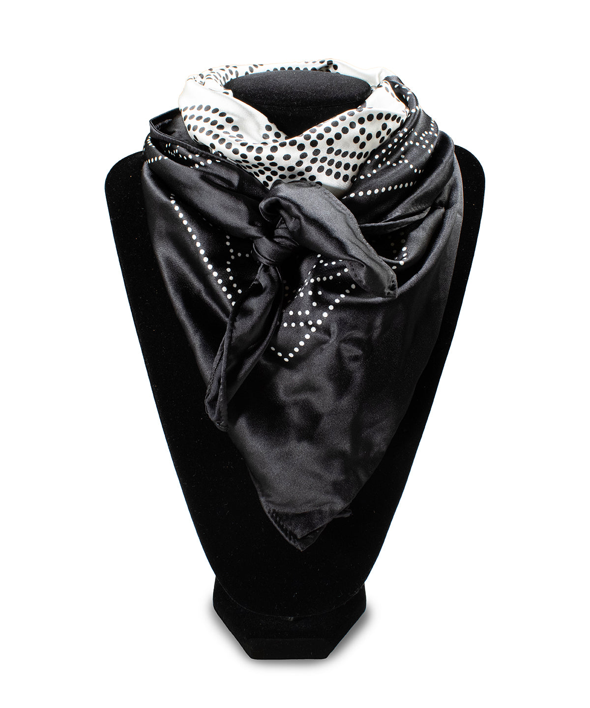 Lace Flower and Vine Print Black and White Wild Rag 0910962