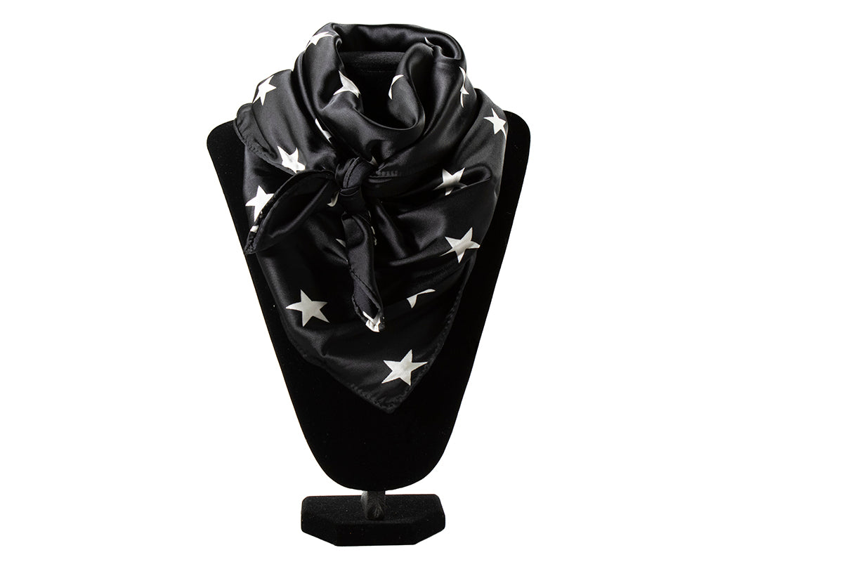 Star Print Black and White Wild Rag 0911062