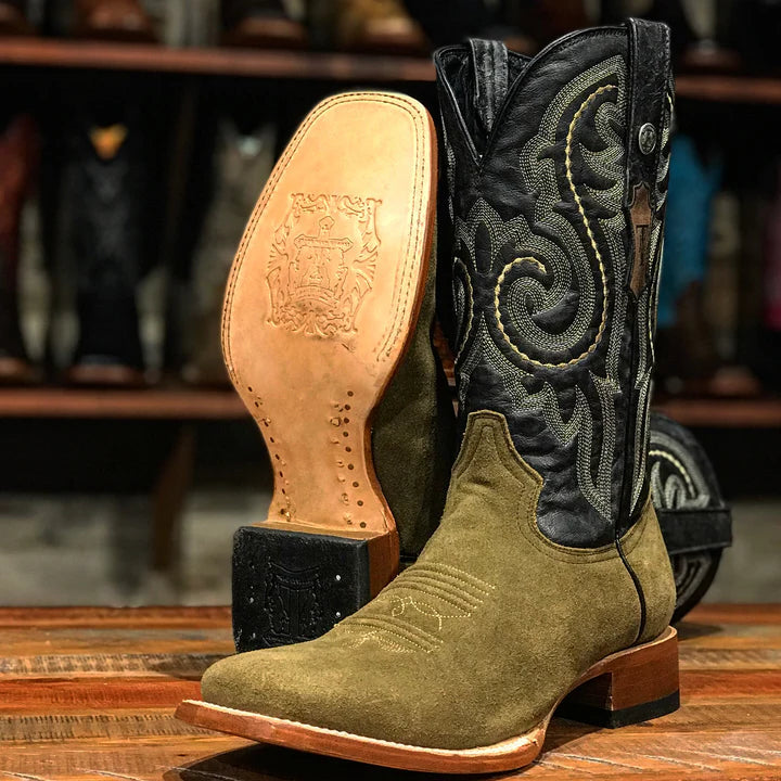 Men's 12" Tanner Mark Roughout Cowhide Boots TM205547 - Crazy House Western Wear