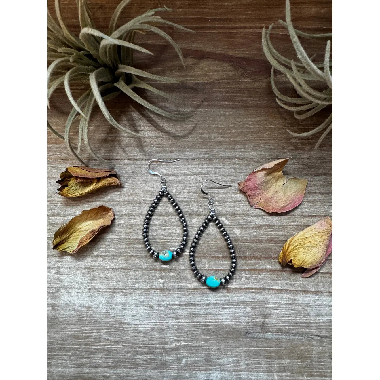 Bijoux Fab Sleeping Beauty Turquoise Teardrop Earrings - Sterling Silver EAR-TEAR-059-SLE