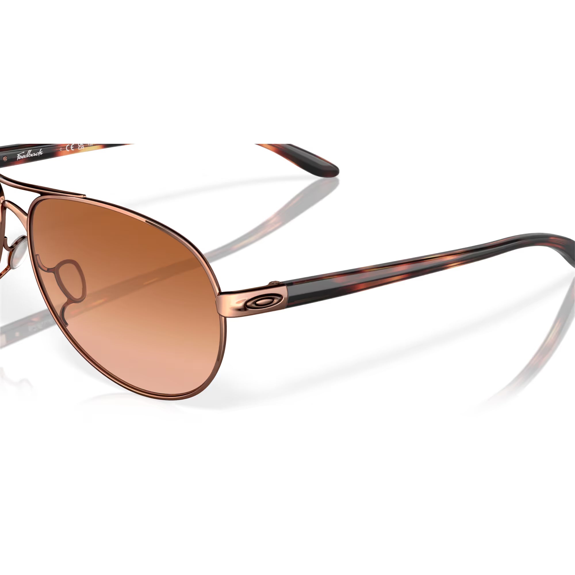 Oakley Feedback Brown Gradient Lenses with Rose Gold Frame 004079-01
