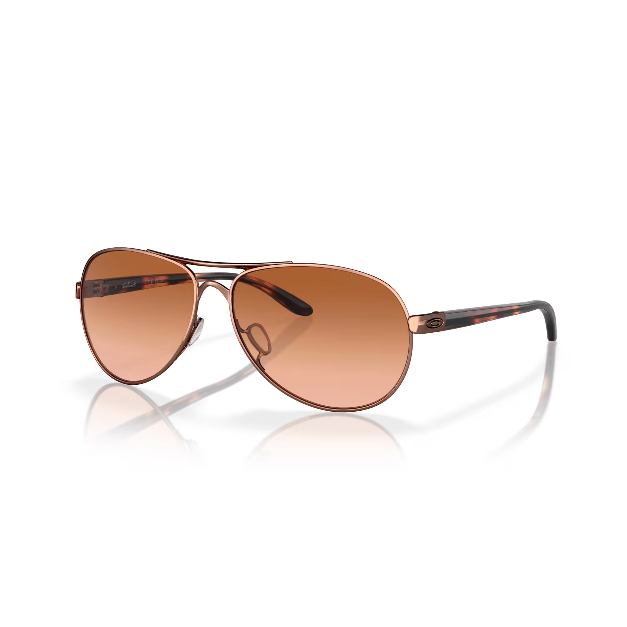 Oakley Feedback Brown Gradient Lenses with Rose Gold Frame 004079-01