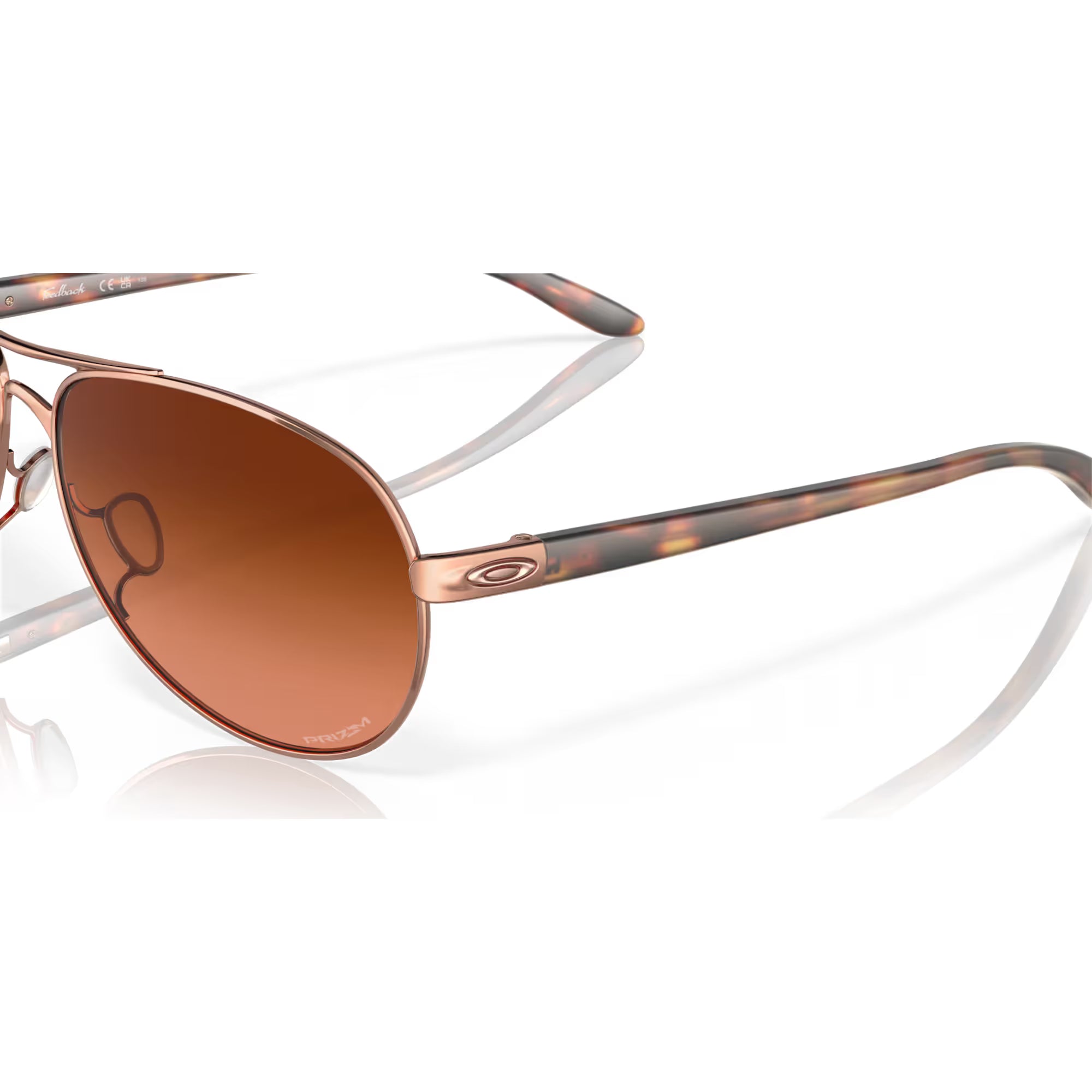 Oakley Feedback Rose Gold Frame with Brown Gradient Lenses OO4079-4659