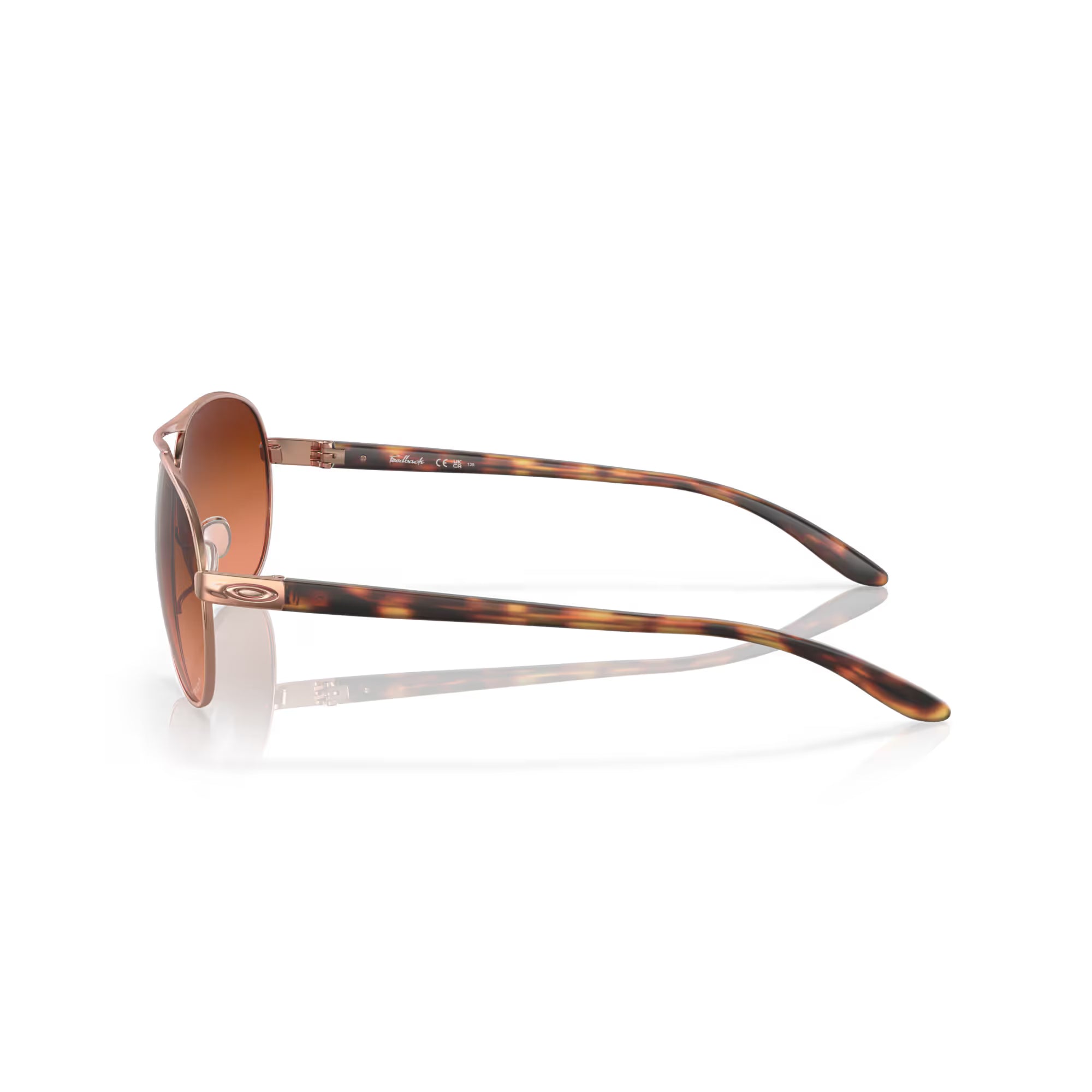 Oakley Feedback Rose Gold Frame with Brown Gradient Lenses OO4079-4659