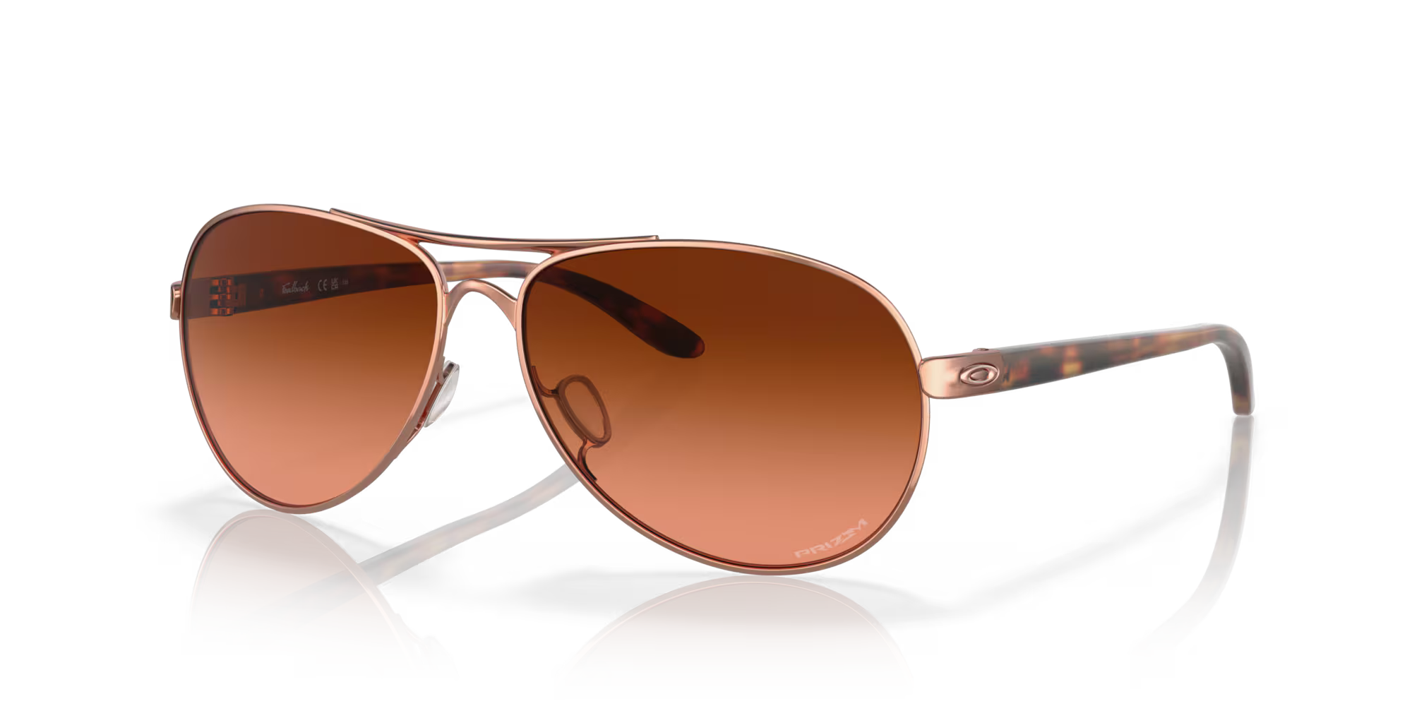 Oakley Feedback Rose Gold Frame with Brown Gradient Lenses OO4079-4659