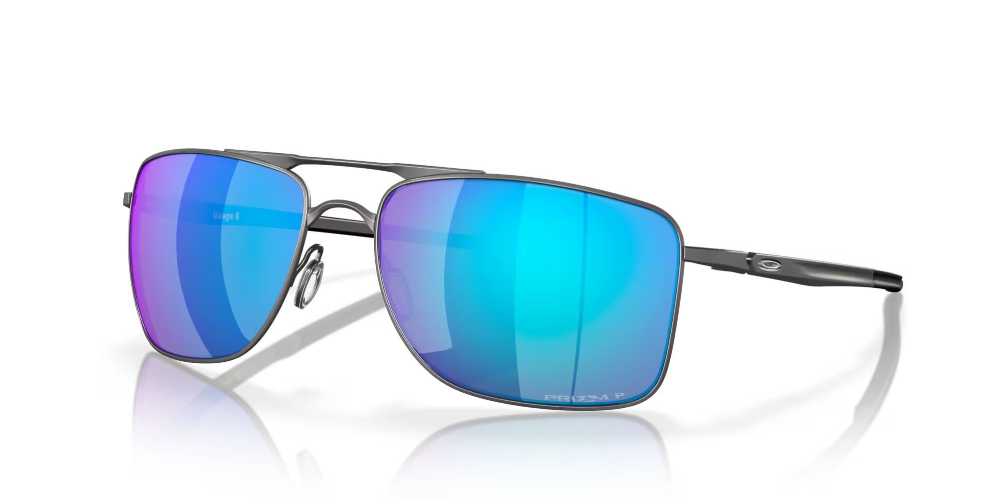 Oakley Gauge 8 Matte Gunmetal Frame with Prizm Sapphire Polarized Lenses OO4124-06