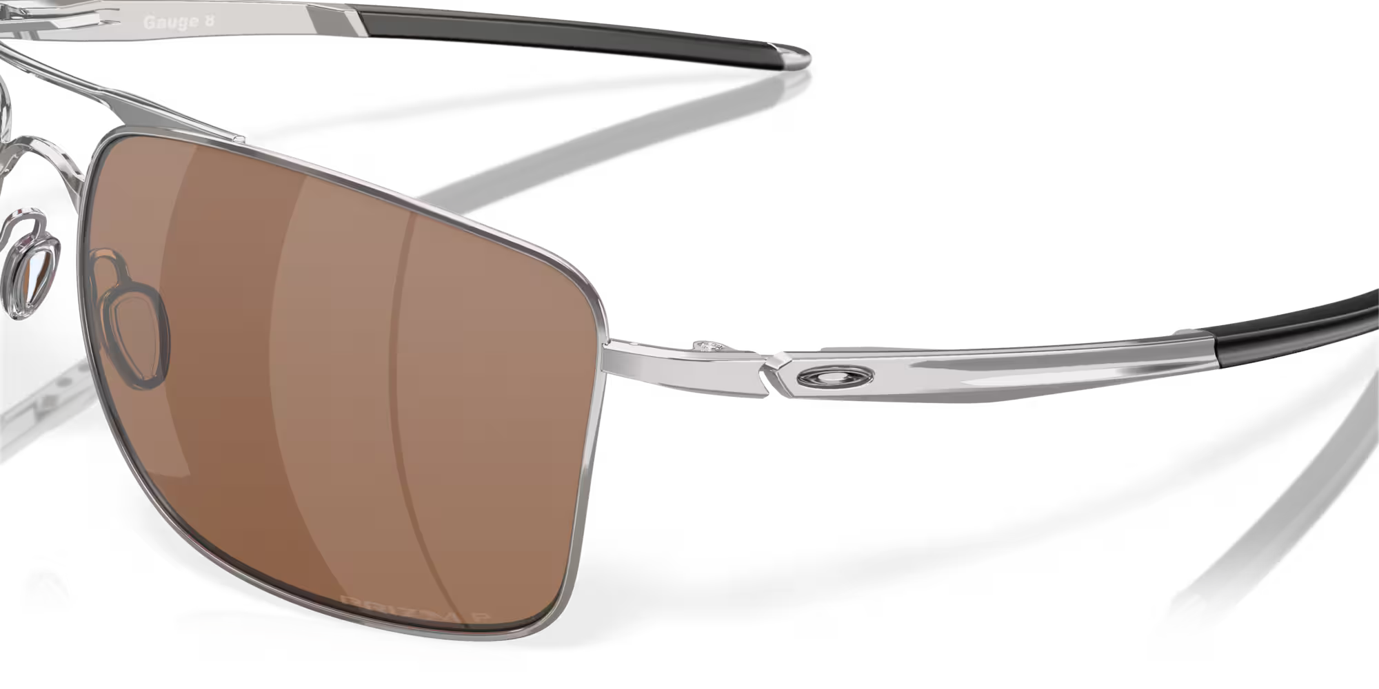 Oakley Gauge 8 Polished Chrome Frame with Tungsten Polarized Lenses OO4124-0962