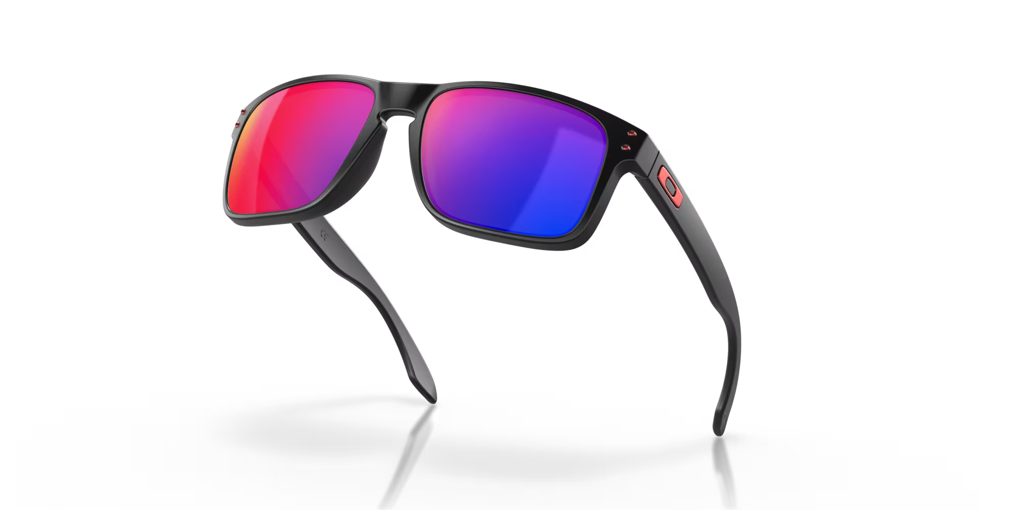 Oakley Holbrook Matte Black Frame with red Iridium Lenses OO9102-36