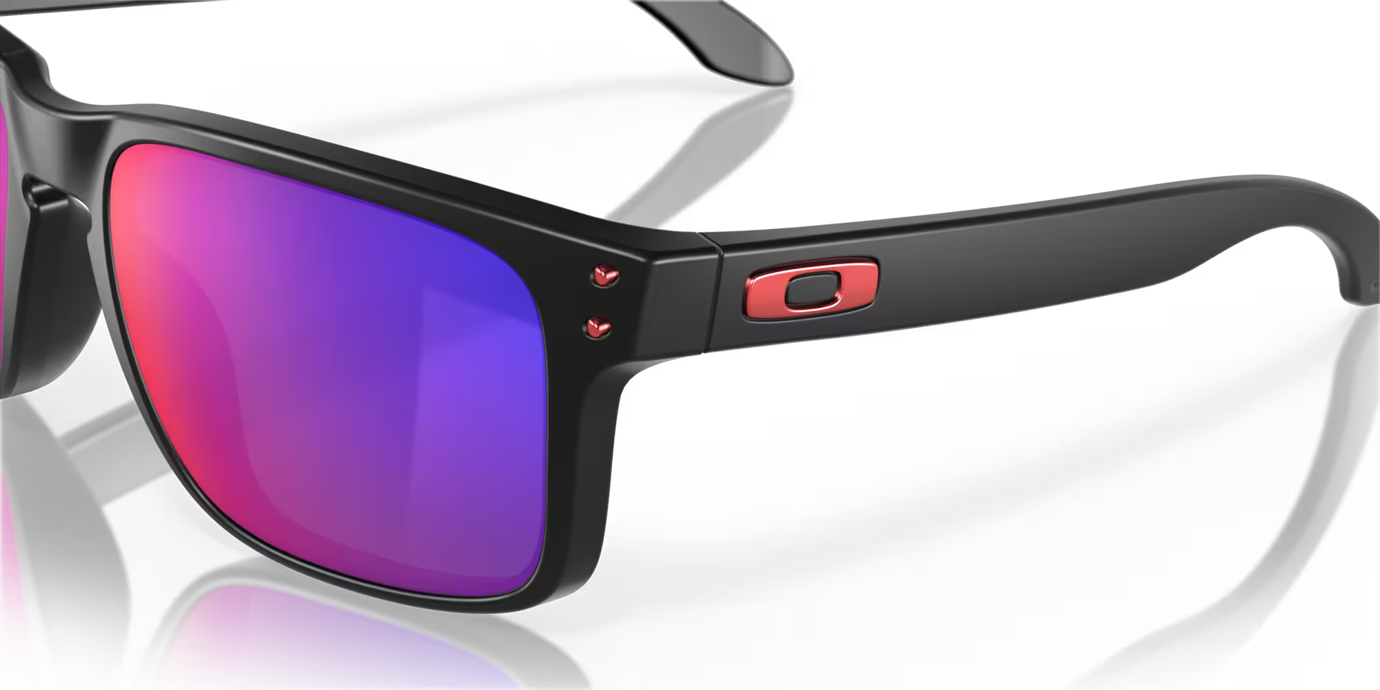 Oakley Holbrook Matte Black Frame with red Iridium Lenses OO9102-36