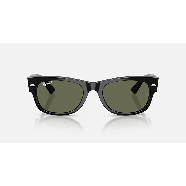 Ray-ban Mega Wayfarer II Polished Black Frame with Green Polarized Lenses 0RB0832S-901-5855