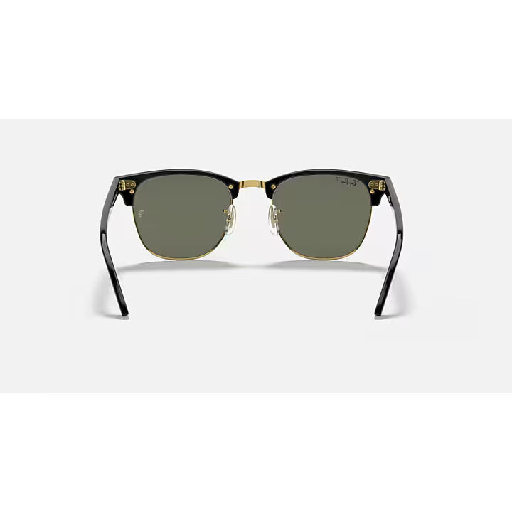 Ray-Ban Polished Black and Green Clubmaster Sunglasses RB3016-901/58