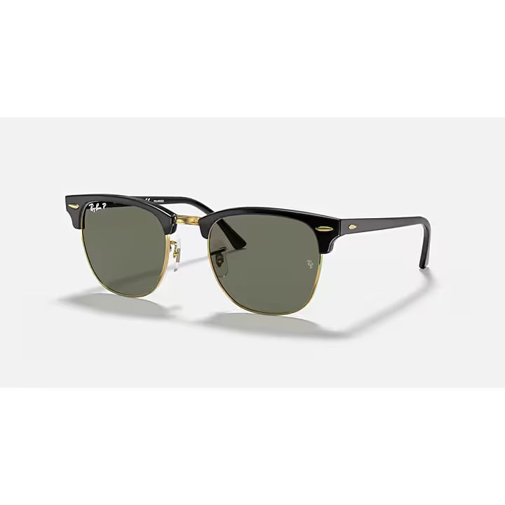 Ray-Ban Polished Black and Green Clubmaster Sunglasses RB3016-901/58