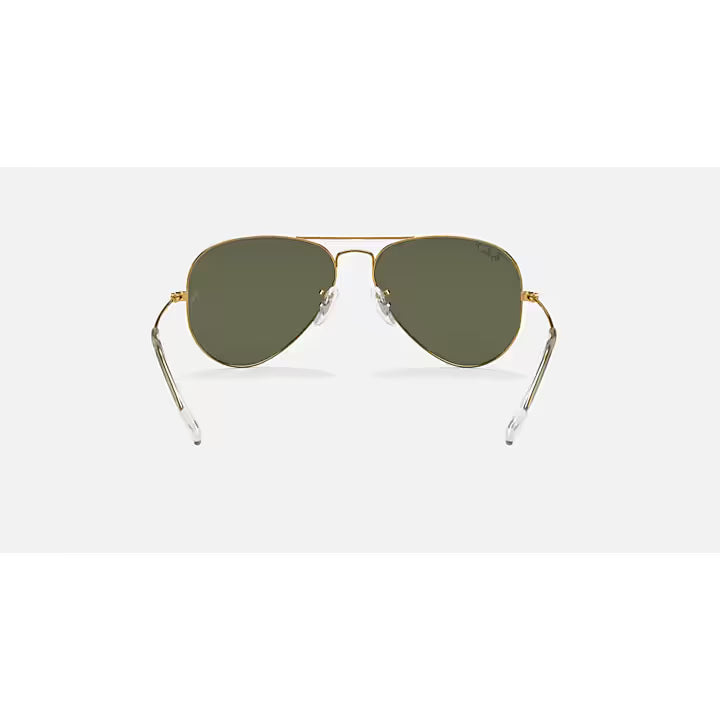 Ray-Ban Gold and Green Aviator Classic Sunglasses RB3025-001/58