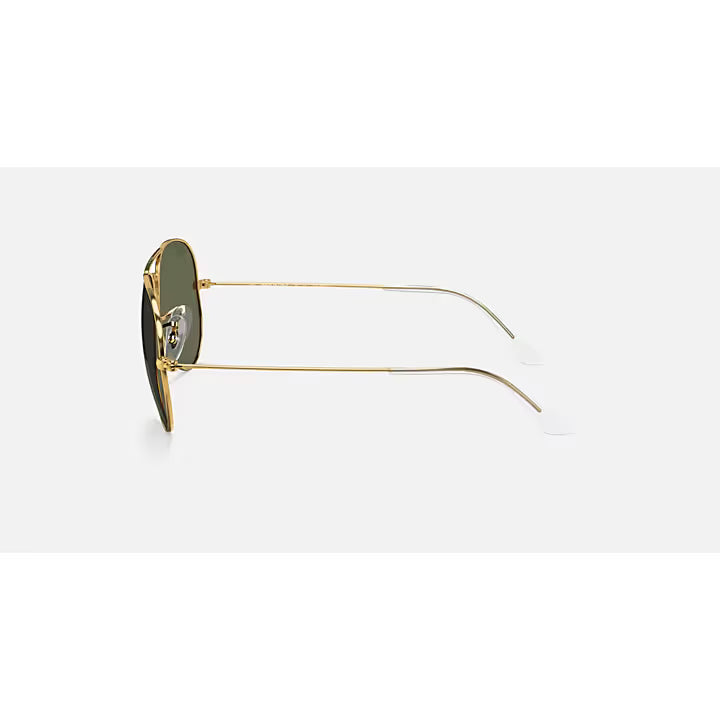 Ray-Ban Gold and Green Aviator Classic Sunglasses RB3025-001/58