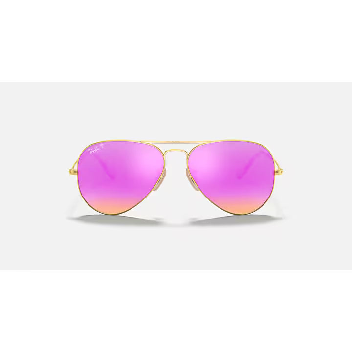 Ray-Ban Pink Aviator Flash Lens Sunglasses RB3025-112/1Q