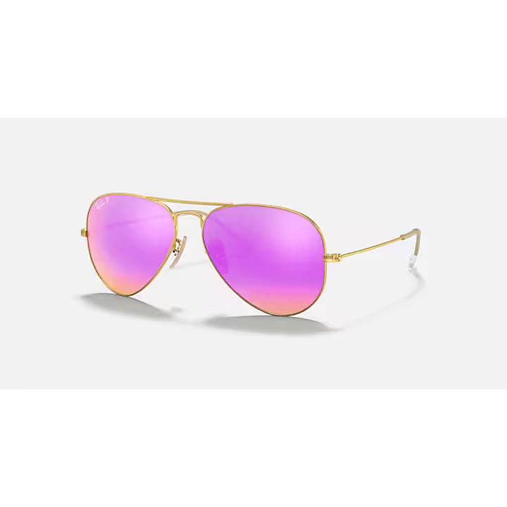 Ray-Ban Pink Aviator Flash Lens Sunglasses RB3025-112/1Q