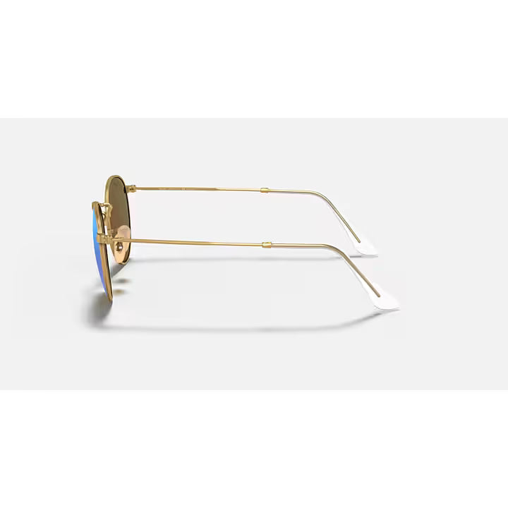 Ray-Ban Blue and Gold Round Flash Lenses 0RB3447-112/4L50