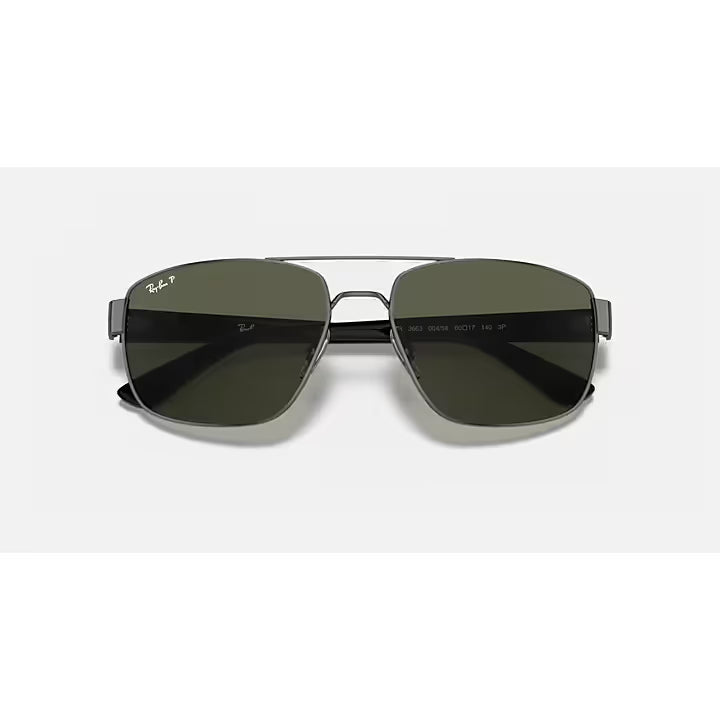 Ray-Ban Polished Gunmetal Frame Sunglasses RB3663-004/58